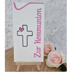 Stickdatei - ITH Schokohülle "Zur Kommunion"